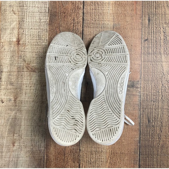 Adidas Slam Court White Leather Star Perforated Sneakers EF2097 Womens 10.5 - Picture 7 of 8